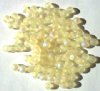 50 6mm Transparent Matte Jonquil AB Round Beads